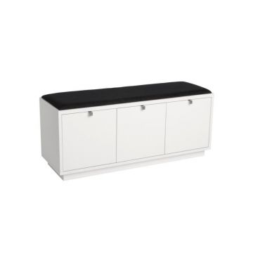 Pantofar alb/negru cu bancă Confetti – Rowico