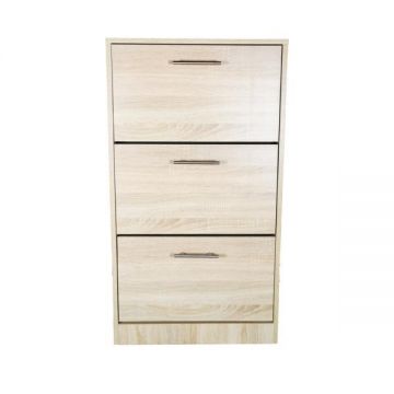 Pantofar Vario cu trei sertare stejar alb - Unic Spot Ro
