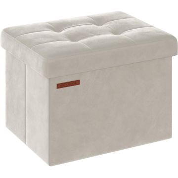 Bancheta de depozitare Otoman Songmics Alb 40x32x31 cm