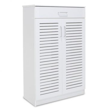 Dulap Pantofi Sante 20 Perechi Alb 80x37x123 cm