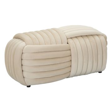 Mauro Ferrettibancă Softy Crem, Dimensiuni: 90X45X45 cm. | Aosom Romania