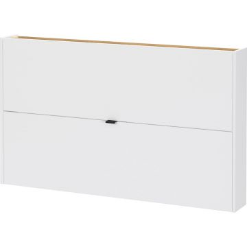 Pantofar alb cu deschidere înclinată/suspendat cu aspect de lemn de stejar 140x83x18 cm Ameca – Germania