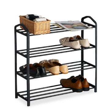 Suport Pantofi Ramon 12 Perechi, Negru, 62x20x62 cm