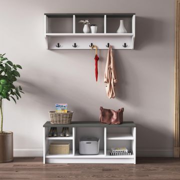 Cuier Neo, Alb, 100x40x22 cm - Alb