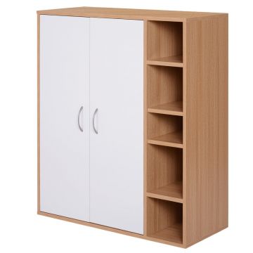 Dulap de Perete 2 Usi - Lemn cu Rafturi Reglabile 80 32 90,5 cm