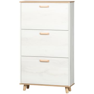 Dulap Pantofi Alb 70 23,5 122 cm - Sertare  Rafturi Reglabile