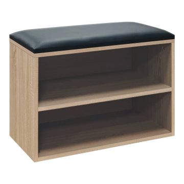 Dulap pantofi cu bancheta Kiana, Lemn, 60x32x44 cm