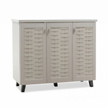 Dulap pantofi Mantam 16 perechi, 115x40x92 cm - Gri