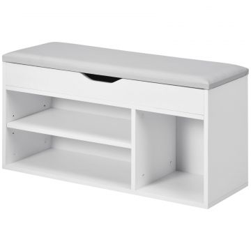 Dulap Pantofi Space Saver - Cu Banca  Compartimente Deschise