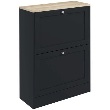 HOMCOM Dulap pentru pantofi 12 perechi, Mobilier de intrare cu 2 sertare rabatabile și polițe reglabile, 60 x 23,5 x 80cm, Negru | Aosom Romania