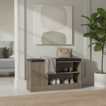 Pantofar bancheta cu depozitare Deboule Bej 90x30x46 cm