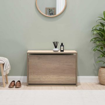 Pantofar Băncuță SHC-110-BB-1 Home Collection®, cu Șezut, 6 Perechi, 60x42x30 cm - Stejar