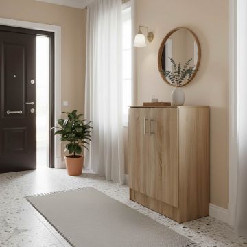 Pantofar cu funcție de depozitare Souken, lemn sonoma, 60x40x80 cm