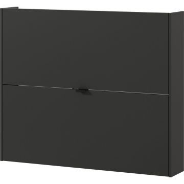 Pantofar gri antracit cu deschidere înclinată/suspendat cu aspect de lemn de stejar 100x83x18 cm Ameca – Germania