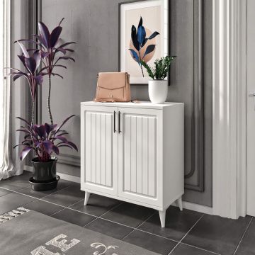 Pantofar Latte, Alb, 37x83x70 cm - Alb