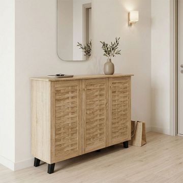 Pantofar Mantam, pentru 16 perechi, Sonoma, 116x34x87 cm - Sonoma