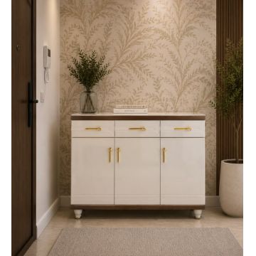 Pantofar MDF Atlas crem deschis 120x33x100 cm