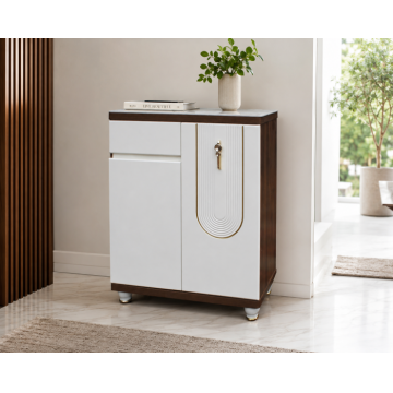 Pantofar MDF Linea crem deschis 80x33x99 cm