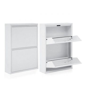 Pantofar Miko, 2 compartimente, Alb - Maro, 50x70x15 cm - Alb