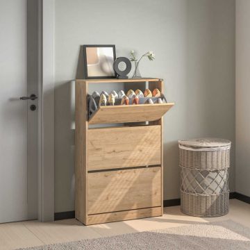 Pantofar SHC-530-BB-1 Home Collection® Max Plus, 18 Perechi, 3 Compartimente, 73x119x26 cm - Natur