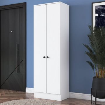 Pantofar Vivre cu 6 rafturi, Alb, 60x183x38 cm - Alb