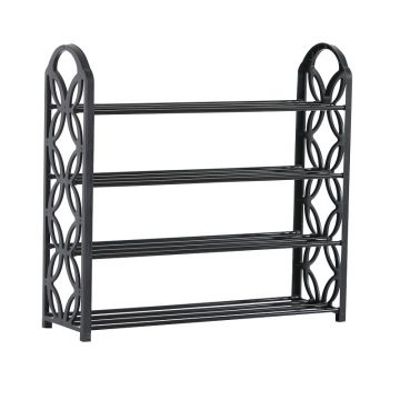 Suport cu 4 Rafturi din Metal si Plastic, pentru Incaltaminte, 62.50 X 21 X 60 Cm, Blueberg