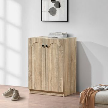 Dulap pentru pantofi cu functie de organizare, Ambera, lemn, sonoma, 60x36x81 cm - Stejar