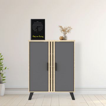Pantofar Shoby, 71x30x91 cm - Antracit-Sonoma